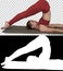 Yoga Supported Shoulderstand Pose - Salamba Sarvangasana, Alpha Channel