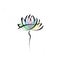 Yoga symbol lotus