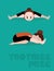 Yoga Tortoise Pose Cartoon Vector Illustration