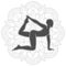 Yoga training logo design. Female pilates silhouette