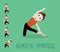 Yoga Tutorial Gate Pose Cartoon Vector Illustration