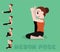 Yoga Tutorial Heron Pose Cartoon Vector Illustration