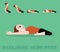 Yoga Tutorial Reclining Hero Pose Cartoon Vector Illustration