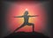 Yoga Warrior Pose Glare Background