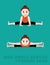Yoga Wide Angle Seated Forward Bend Cartoon Vector Illustration