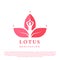 yoga woman and luxury lotus meditation logo