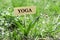 Yoga wooden sign