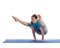 Yoga - young beautiful woman doing excerise