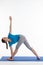 Yoga - young beautiful woman doing excerise