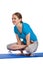 Yoga - young beautiful woman doing yoga asana excerise isolated