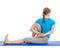 Yoga - young beautiful woman doing yoga asana excerise isolated