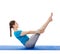 Yoga - young beautiful woman doing yoga asana excerise isolated