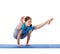 Yoga - young beautiful woman doing yoga asana excerise isolated