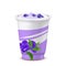 Yoghurt Dessert Blank Cup With Blueberry Vector