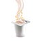 Yoghurt Dessert Blank Cup With Oatmeal Vector