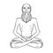 Yogi meditation coloring book vector illustration