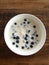 Yogurt with blueberries breakfast