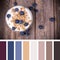 Yogurt and blueberries palette