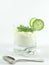 Yogurt with cucumber and watercress