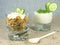 Yogurt with cucumber and watercress