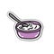 Yogurt doodle icon, vector illustration