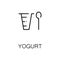 Yogurt flat icon or logo for web design.