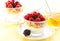 Yogurt ,muesli ,berries and honey