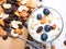 yogurt, nuts, oats and blueberries