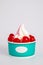 Yogurt soft ice cream gelato natural with cherries