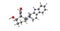 Yohimbine molecular structure isolated on white