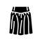 yoke skirt glyph icon vector illustration