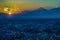 Yokohama city and Mount Fuji and dusk