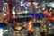 Yokohama night view seen from the Yokohama Landmark Tower blurred a little