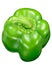 Yolo wonder sweet bell pepper, green, top view