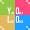 YOLO - You Only Live Once Colorful Four Squares