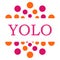 YOLO - You Only Live Once Pink Orange Circular