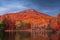 Yonah Mountain, Georgia, USA from Chambers Lake in Autumn