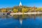 Yongan Bridge Buddhist White Stupa Beihai Lake Park Beijing Chin