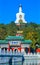 Yongan Bridge Gate White Stupa Beihai Lake Park Beijing China