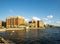 Yonkers, NY / United States - Aug. 10, 2019: A view of Yonker`s waterfront