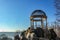 Yonkers, NY / United States - Feb. 23, 2017: Landscape vlew of Untermyer Park`s Temple of Love