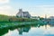 Yonne River and churches, in Auxerre