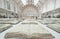 York England. Interior of first floor exhibition space at York Art Gallery, showing ceramics exhibition