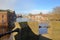 YORK, ENGLAND: View of the river Ouse from the Skeldergate Bridge