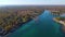 York Harbor aerial view, York, Maine, USA