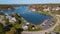 York Harbor aerial view, York, Maine, USA