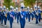 YORK-OCTOBER 28, 2018- Brightly colored band members of West York Area High School in Halloween parade in York, PA.ARW