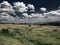 Yorkshire moorland and dark blue cloudy sky