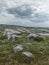 Yorkshire pennine moors with exposed rocks