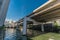 Yoroi-Bashi Bridge over Nihonbashi River in the Nihonbashikoamicho area The Shuto Expressway pictured overhead